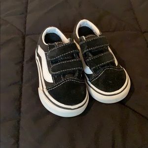 Black and White Vans (Size 4 Toddler)